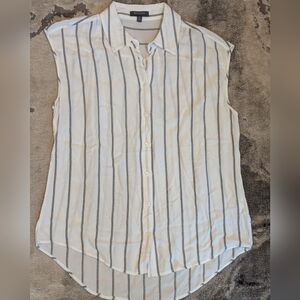 Madison Women's White Striped Shirt